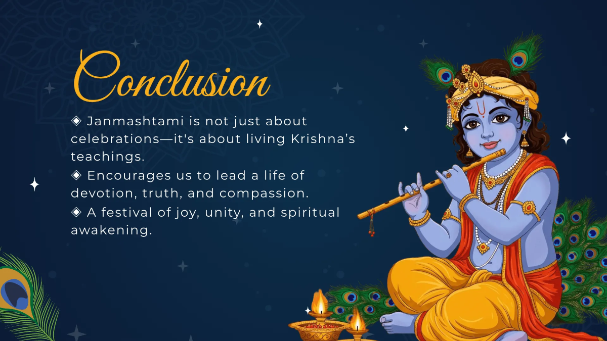 Free Janmashtami Presentation Template to Edit Online