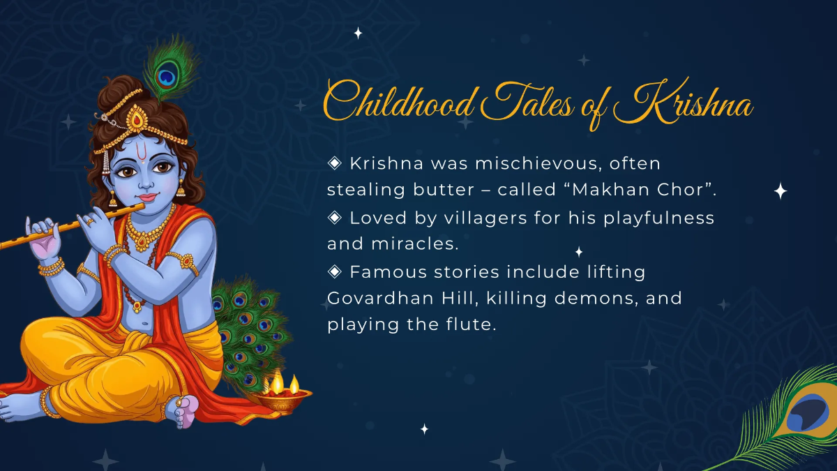Free Janmashtami Presentation Template to Edit Online