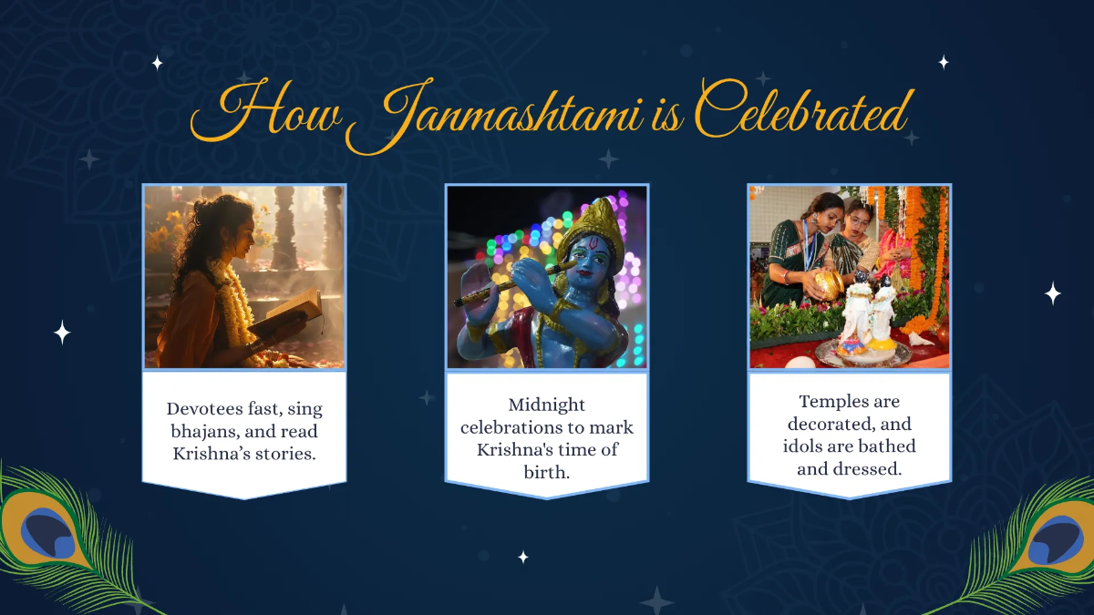Free Janmashtami Presentation Template to Edit Online