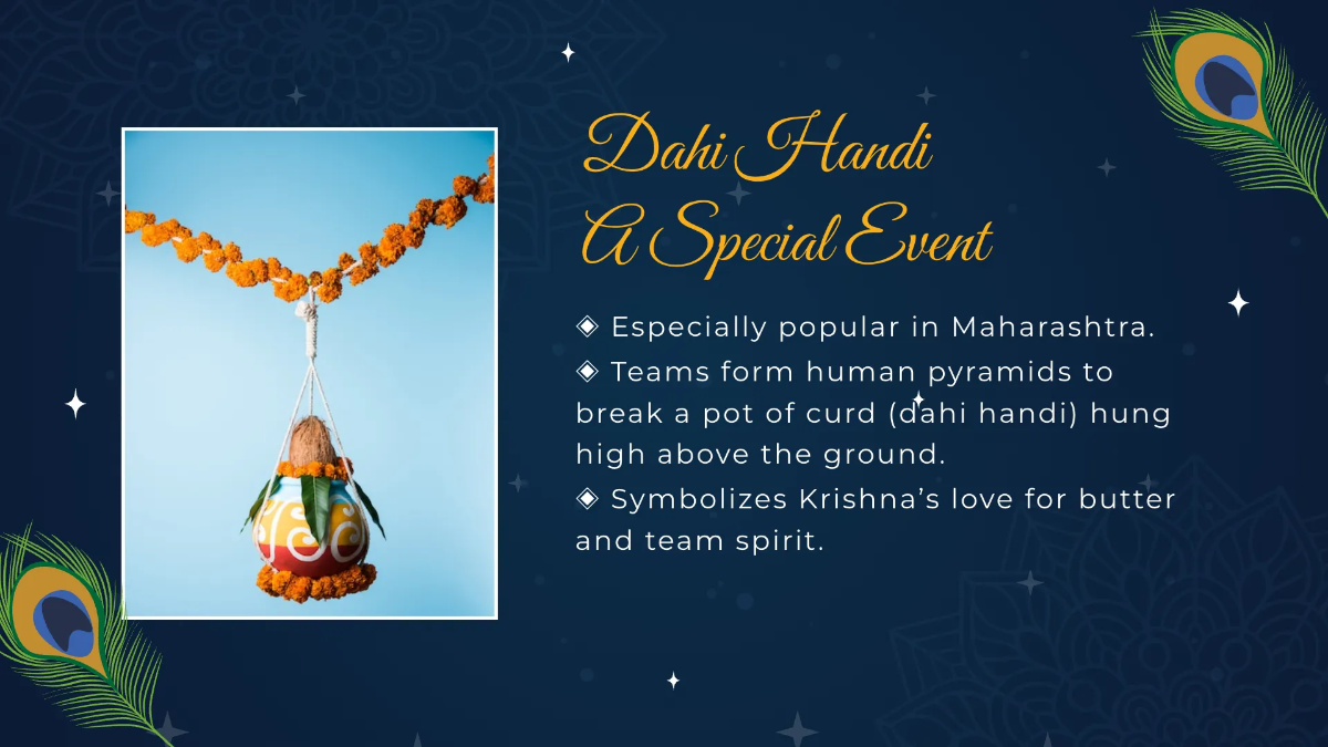 Free Janmashtami Presentation Template to Edit Online