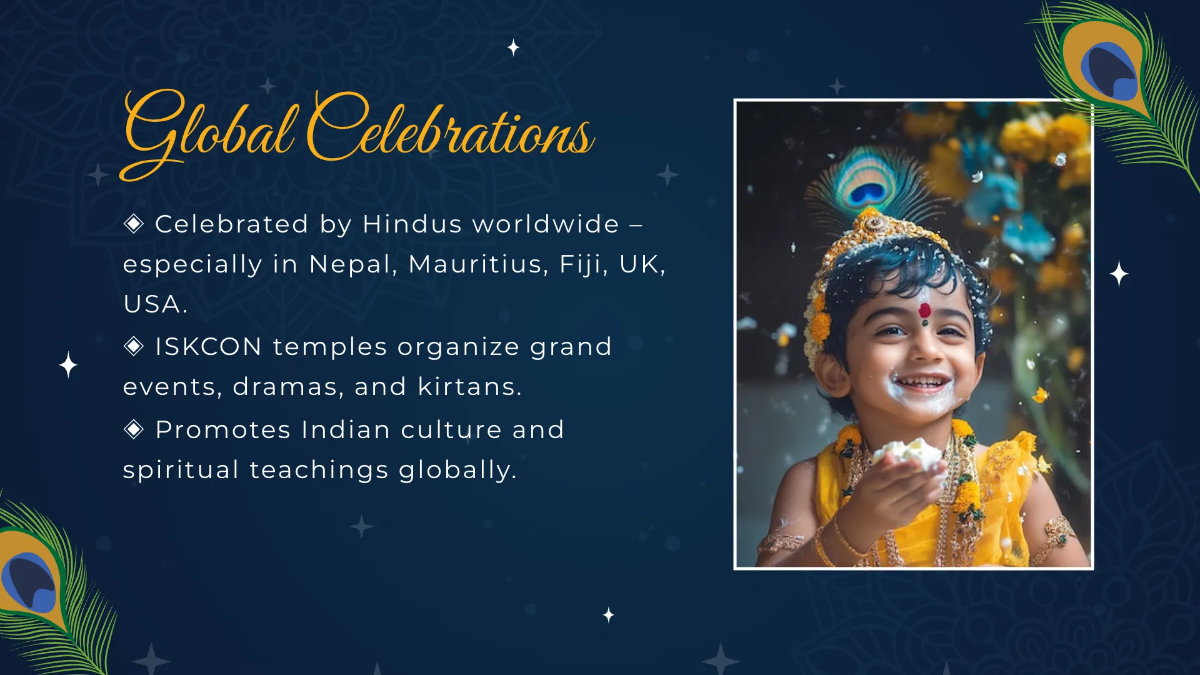 Free Janmashtami Presentation Template to Edit Online