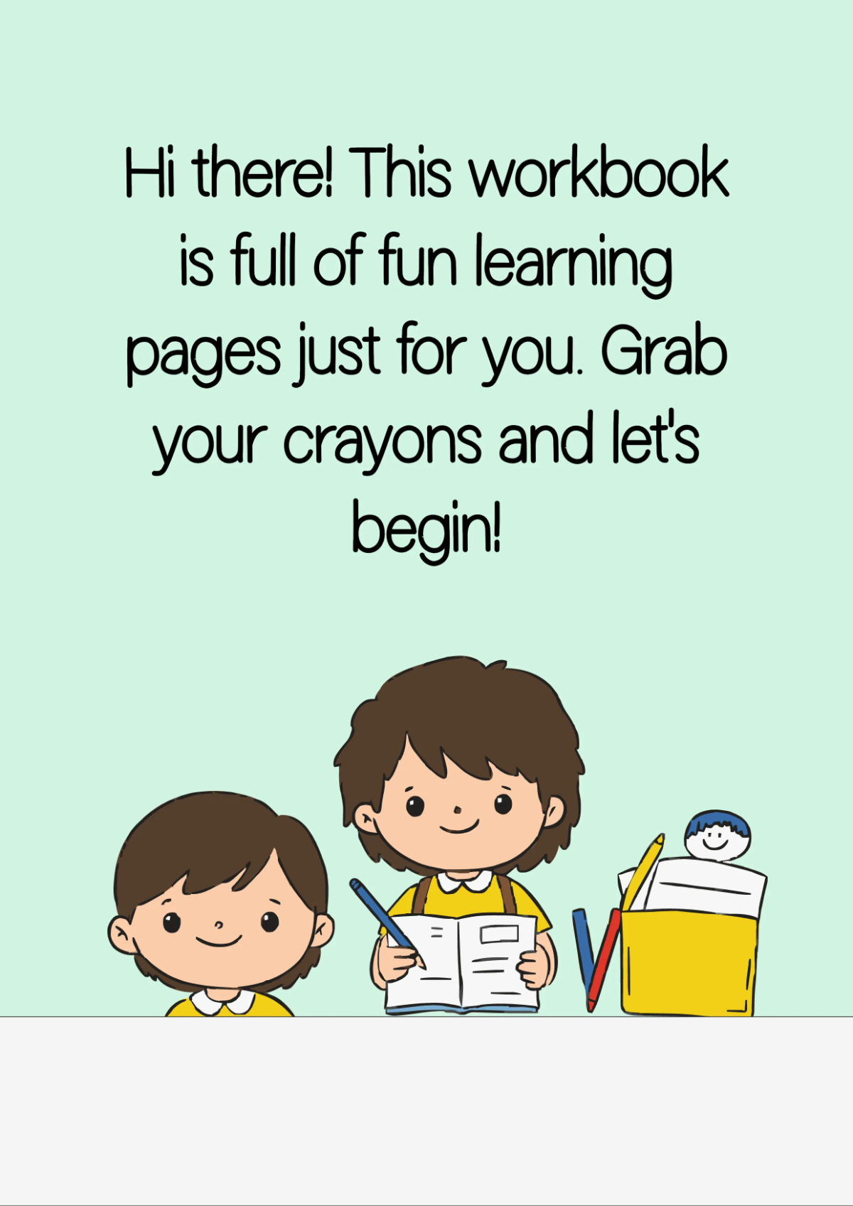 Free Kids Workbook Template to Edit Online