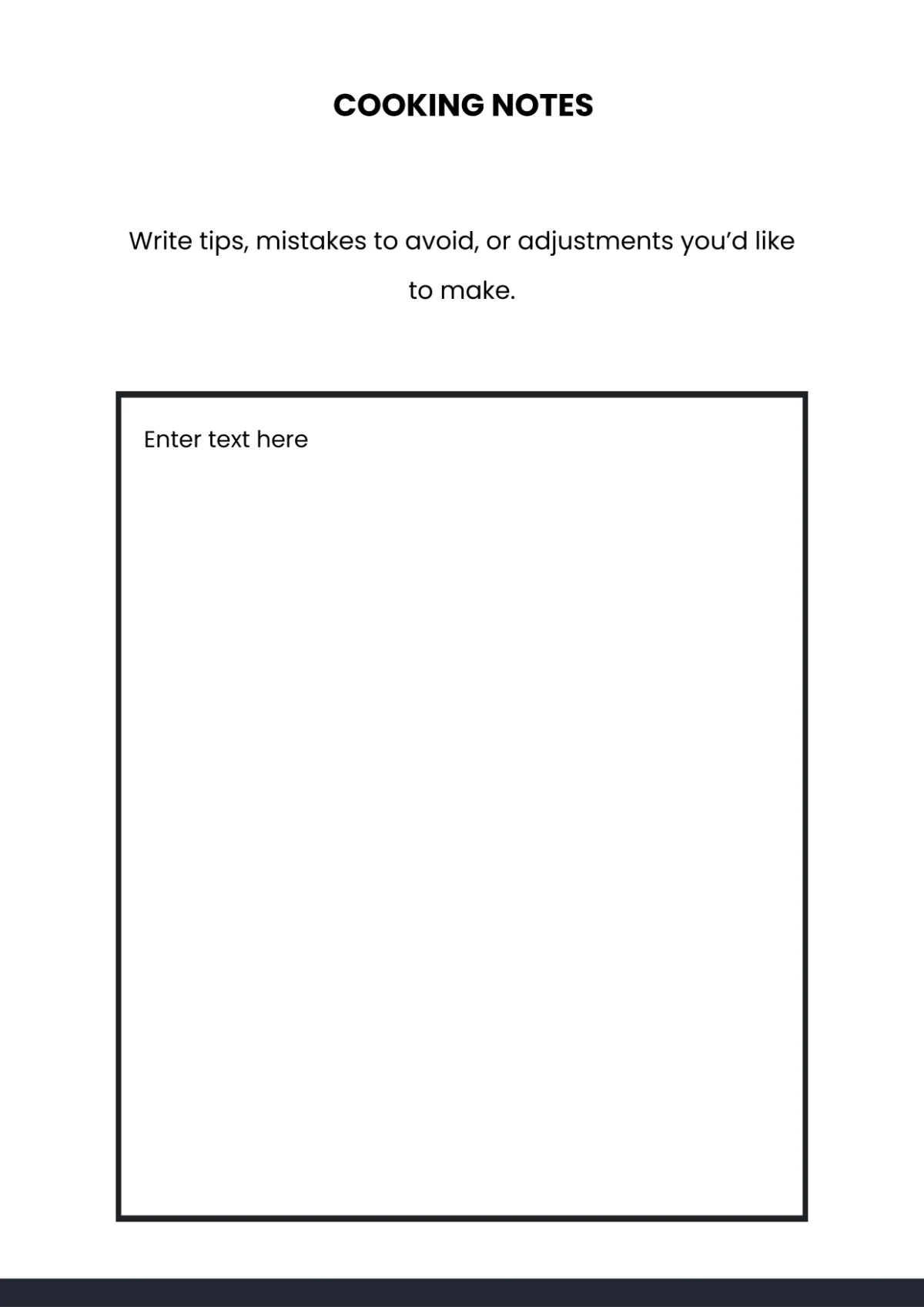 Free Recipe Workbook Template to Edit Online