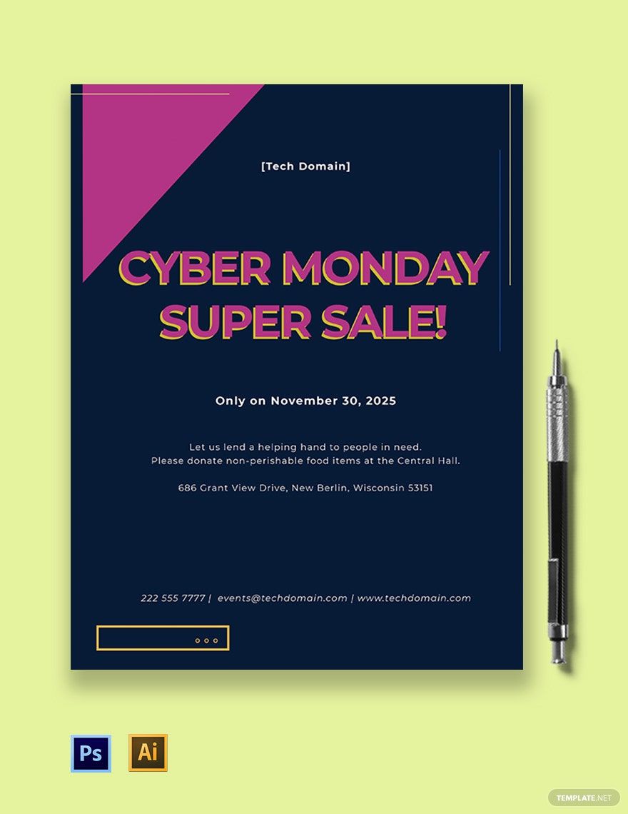 Cyber Monday Sales Event Flyer Template