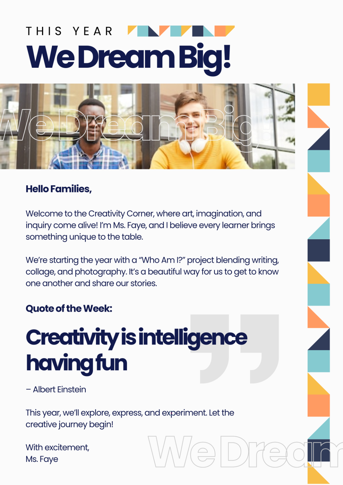 Free Creative Back To School Email Newsletter Template to Edit Online