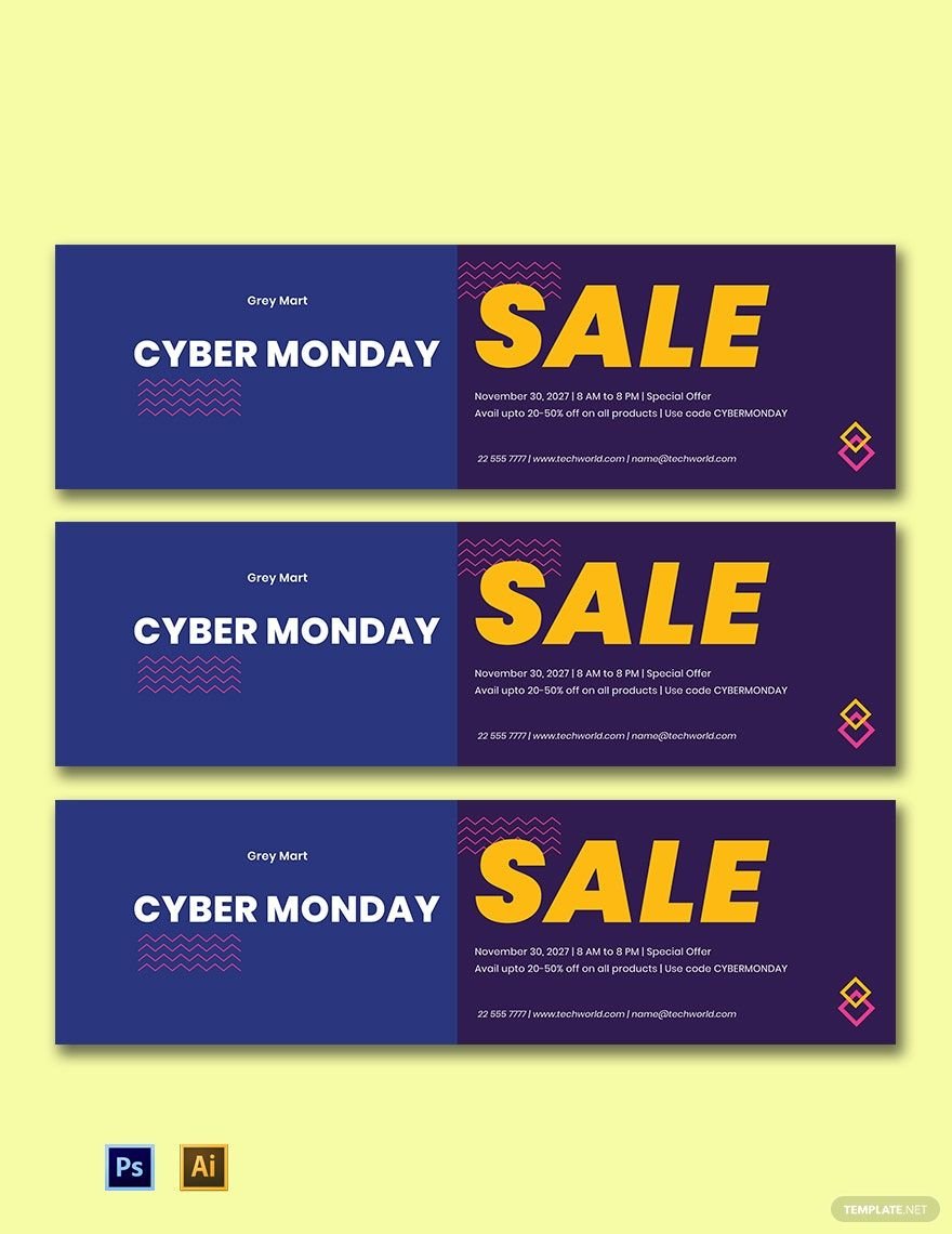 Cyber Monday Sale Banner Template