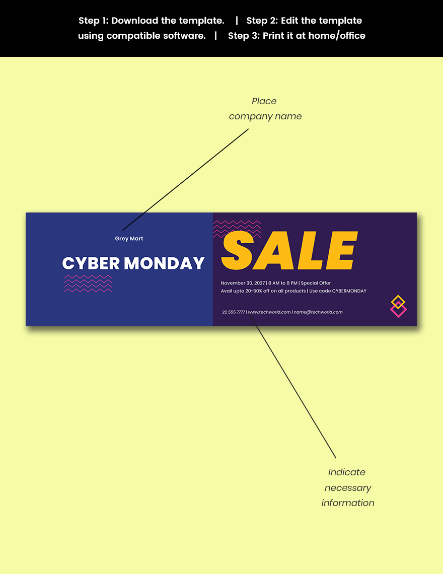 Cyber Monday Sale Banner Template
