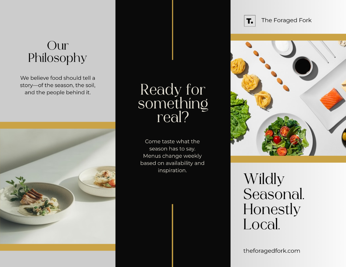 Free Elegant Food Brochure Template