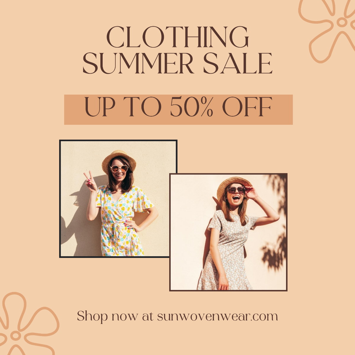 Free Clothing Summer Sale Instagram Post Template