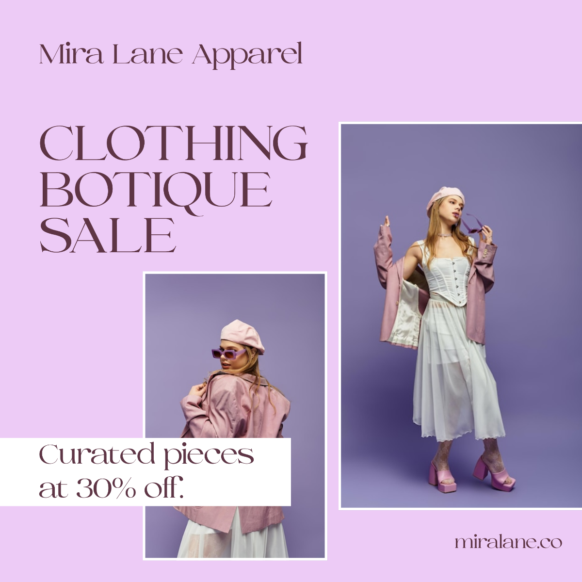 Free Clothing Boutique Sale Instagram Post Template