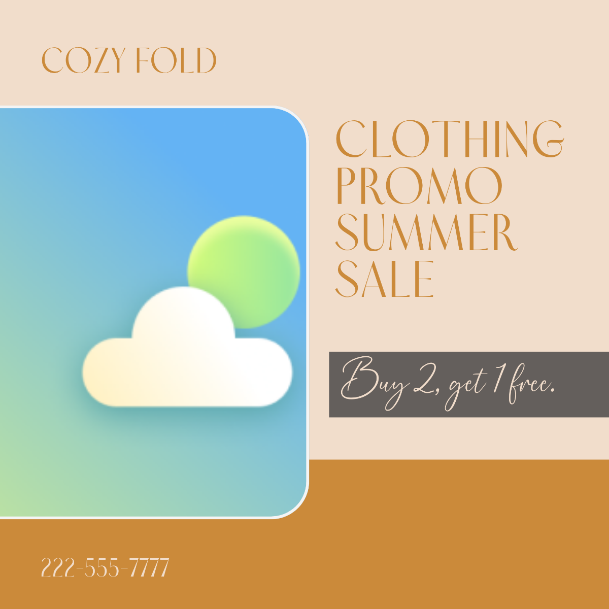 Free Clothing Promo Summer Sale Instagram Post Template