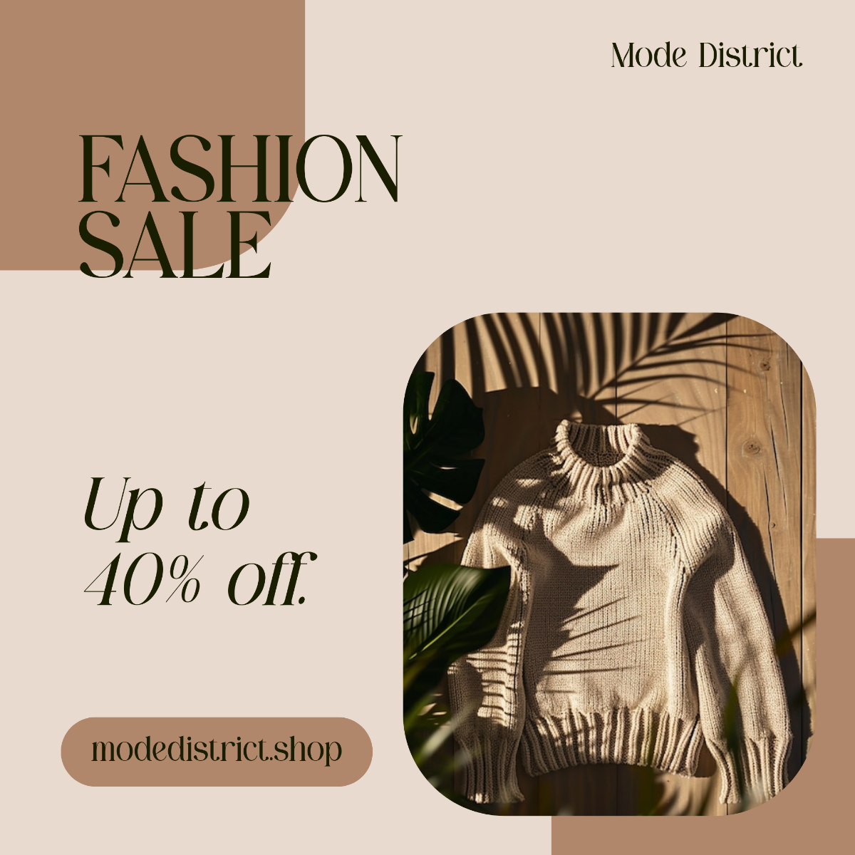 Free Aesthetic Fashion Sale Instagram Post Template