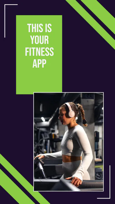 Free 3 Page Fitness App Instagram Story Template to Edit Online