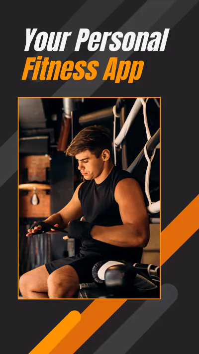 Free Personal Fitness App Instagram Story Template to Edit Online
