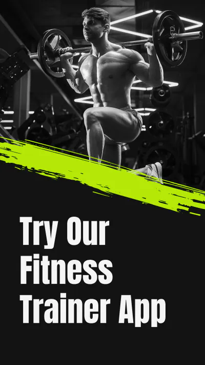 Free Fitness Trainer App Instagram Story Template to Edit Online