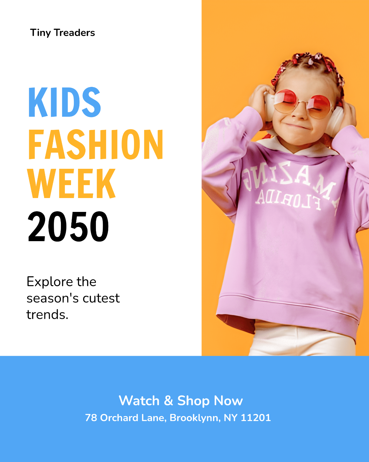 Free Kids Fashion Week Social Media Template