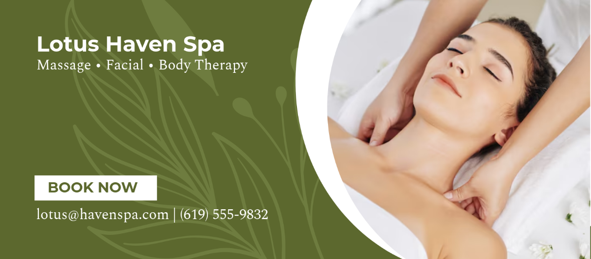 Free Spa Facebook Cover Photo Template to Edit Online