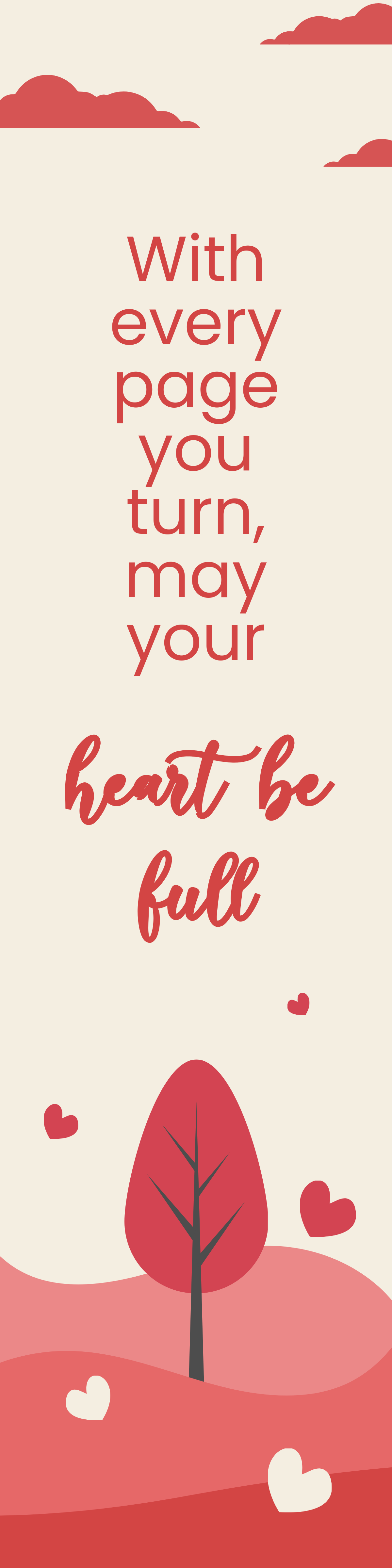 Free Creative Valentine's Heart Bookmark Template