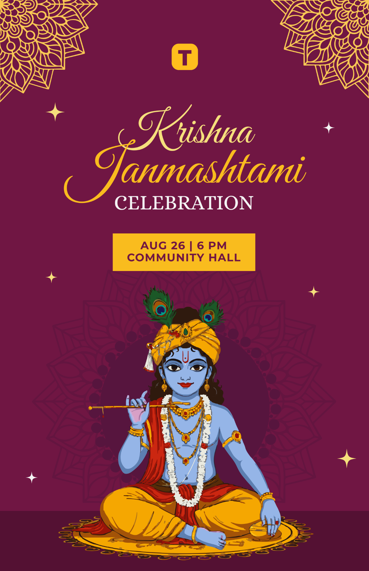 Free Janmashtami Celebration Template