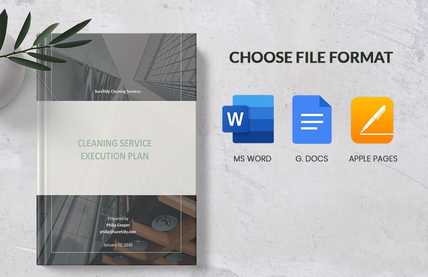 Execution Plan Template for Cleaning Services