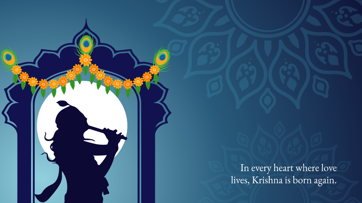 Free Janmashtami Background Design Template