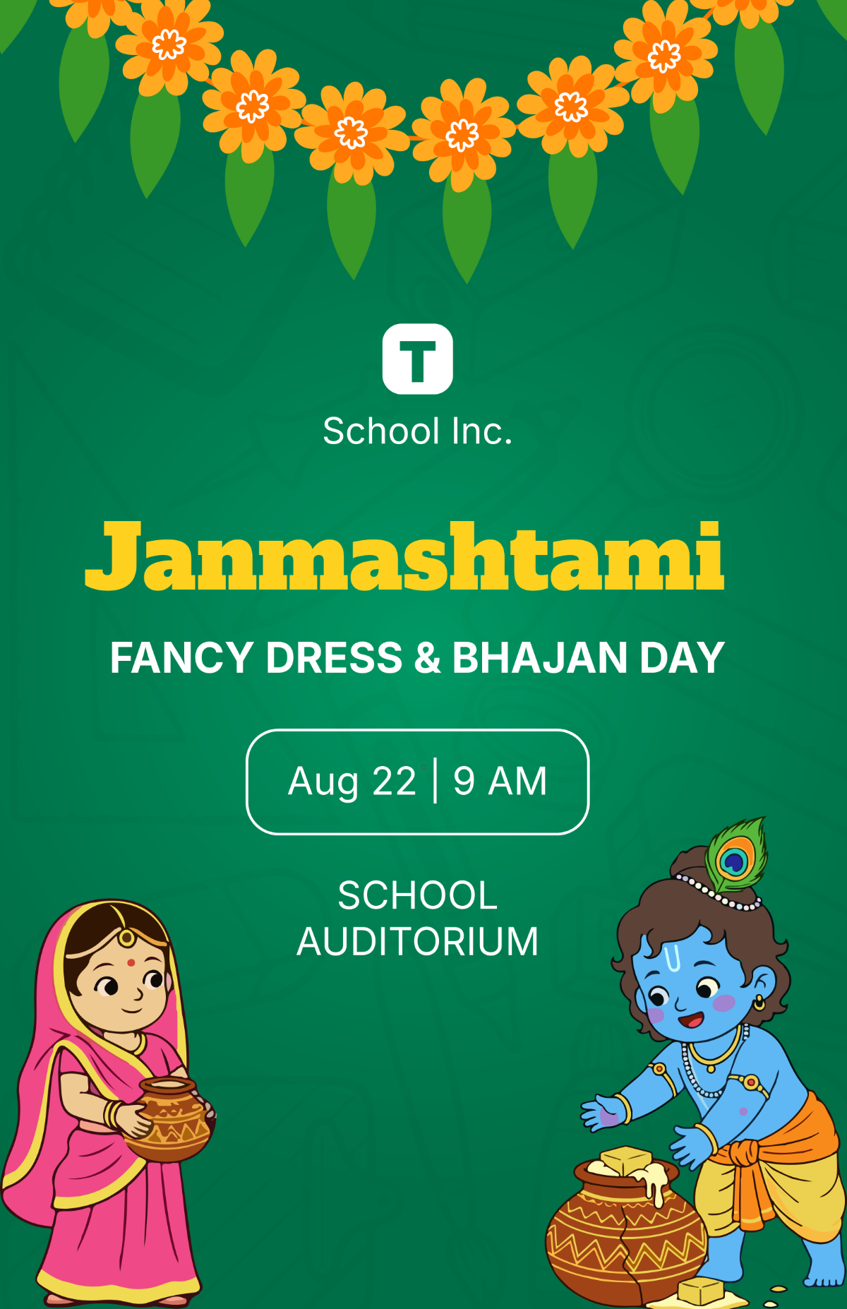 Free Janmashtami for School Template