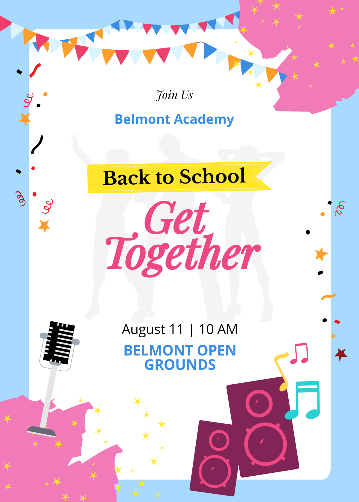 Free Back To School Get Together Invitation Template