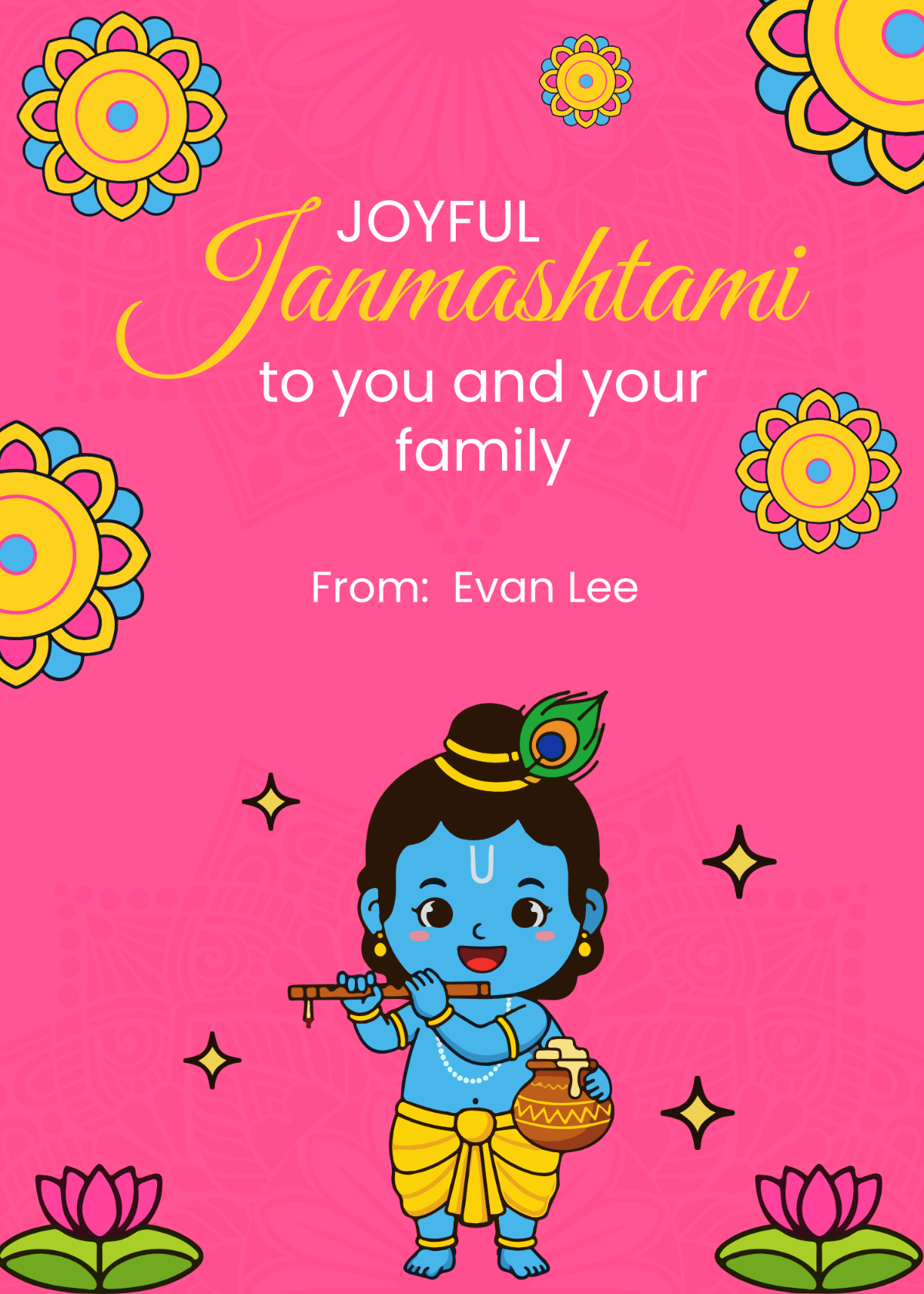 Free Janmashtami Greetings Template