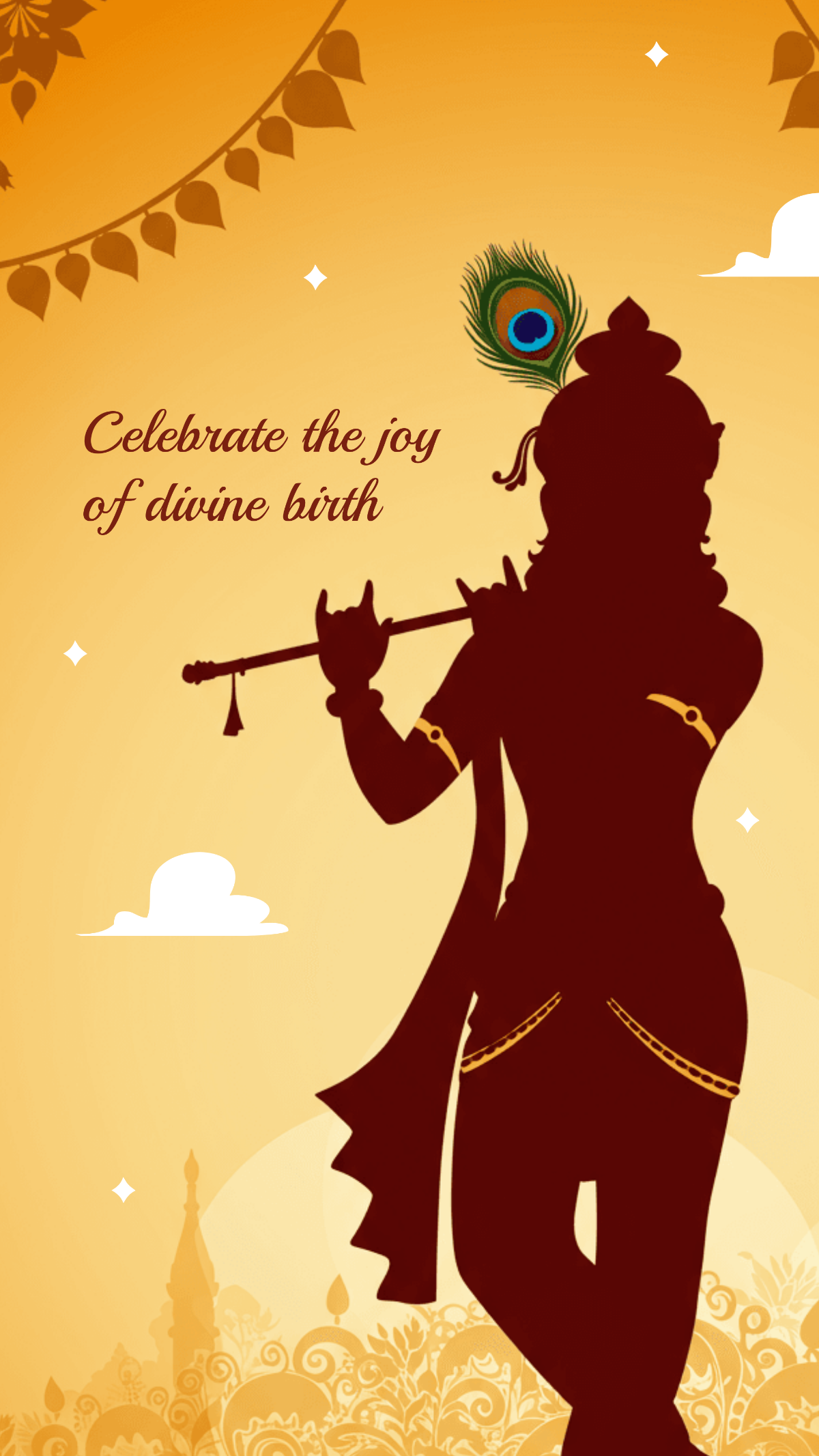 Free Janmashtami Wallpaper Template