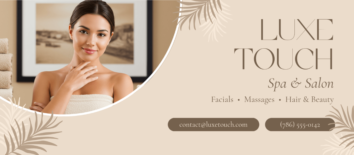 Free Spa Salon Facebook Cover Template to Edit Online