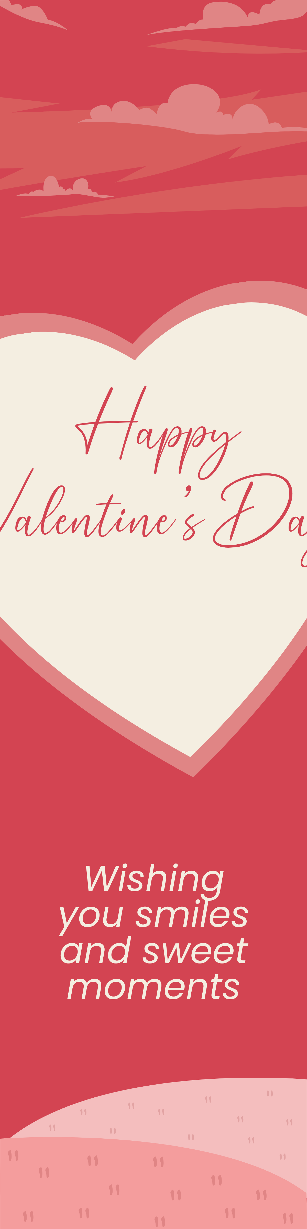 Free Happy Valentine Bookmark Template