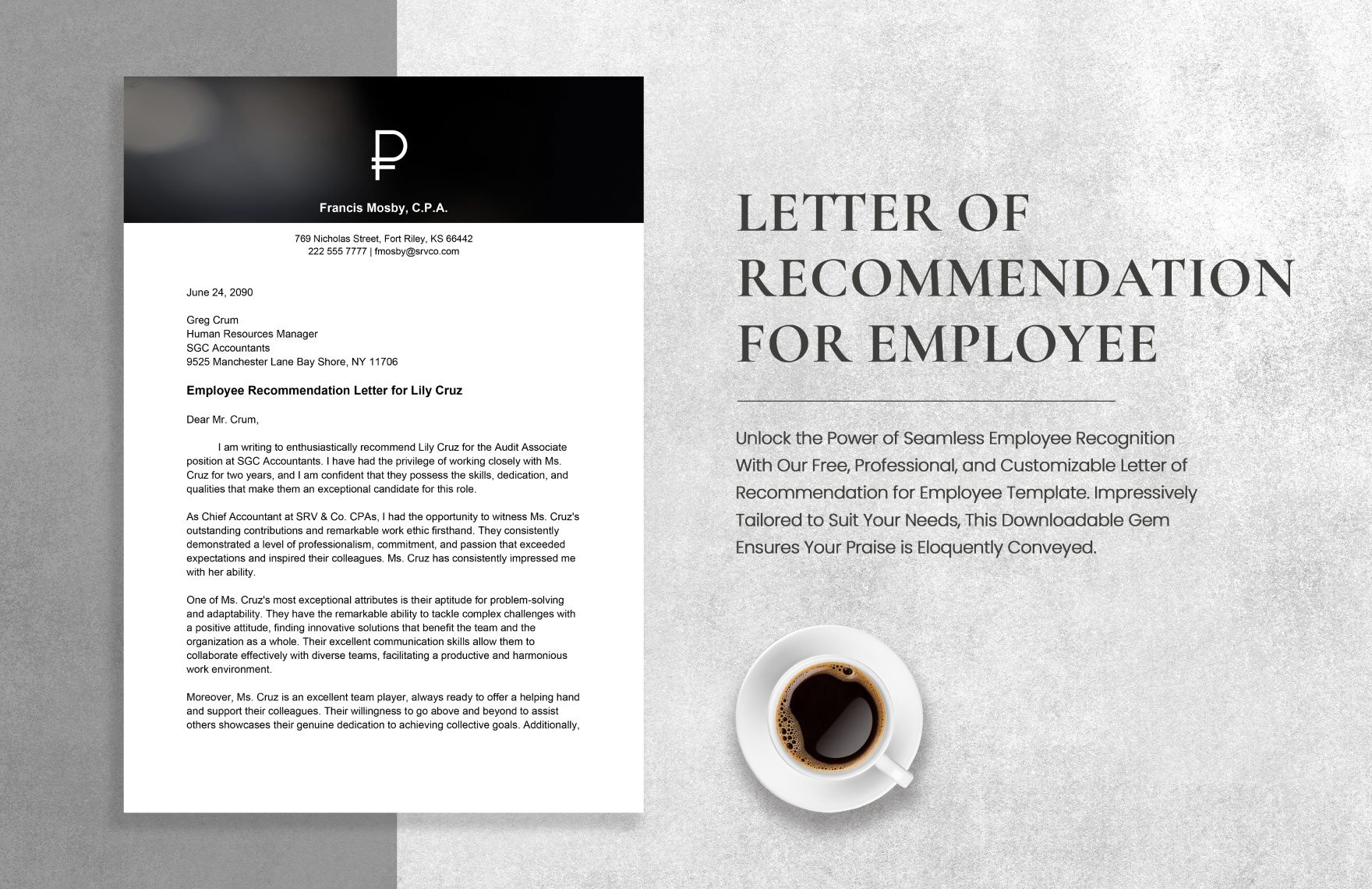 Letter of Recommendation for Employee