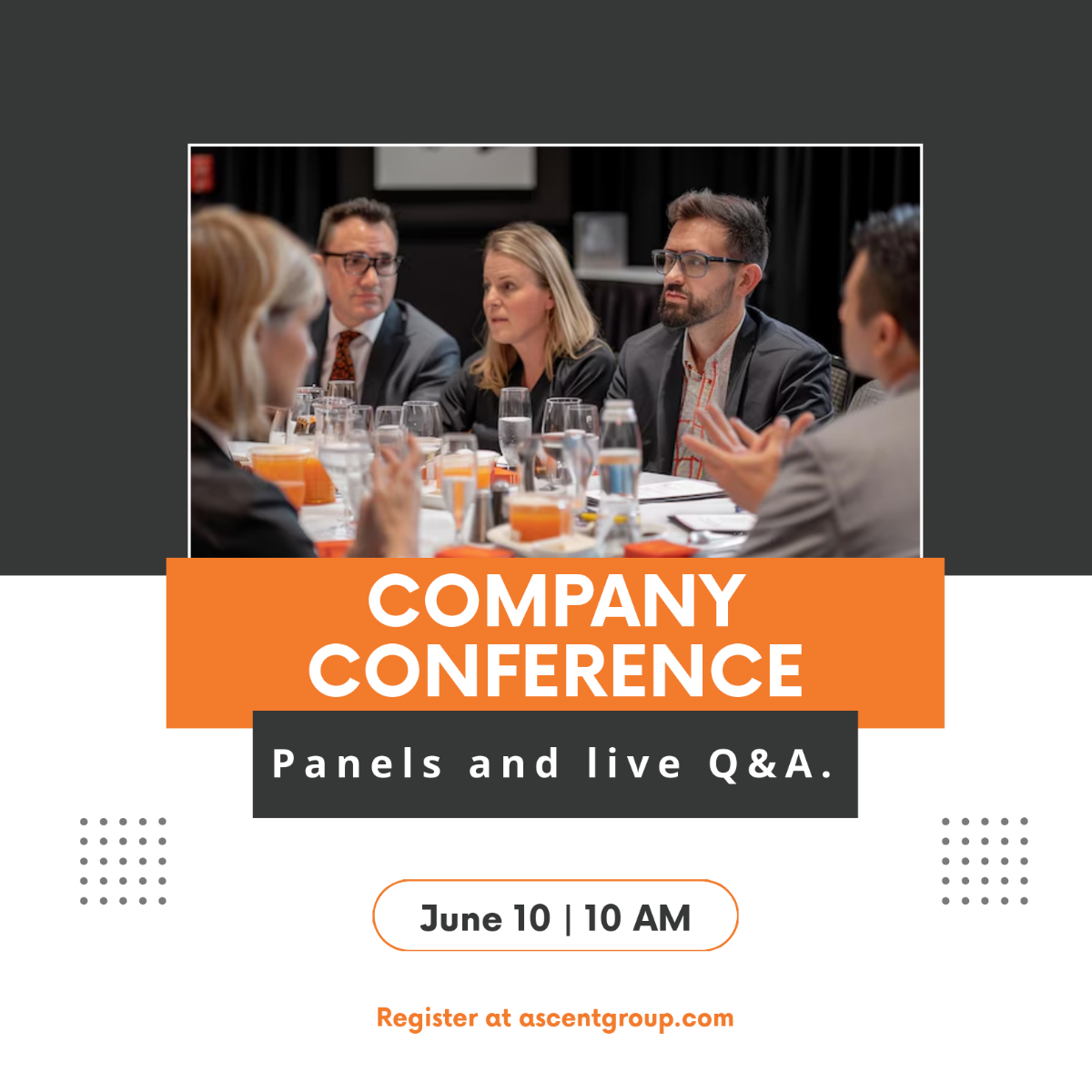 Free Company Conference LinkedIn Post Template