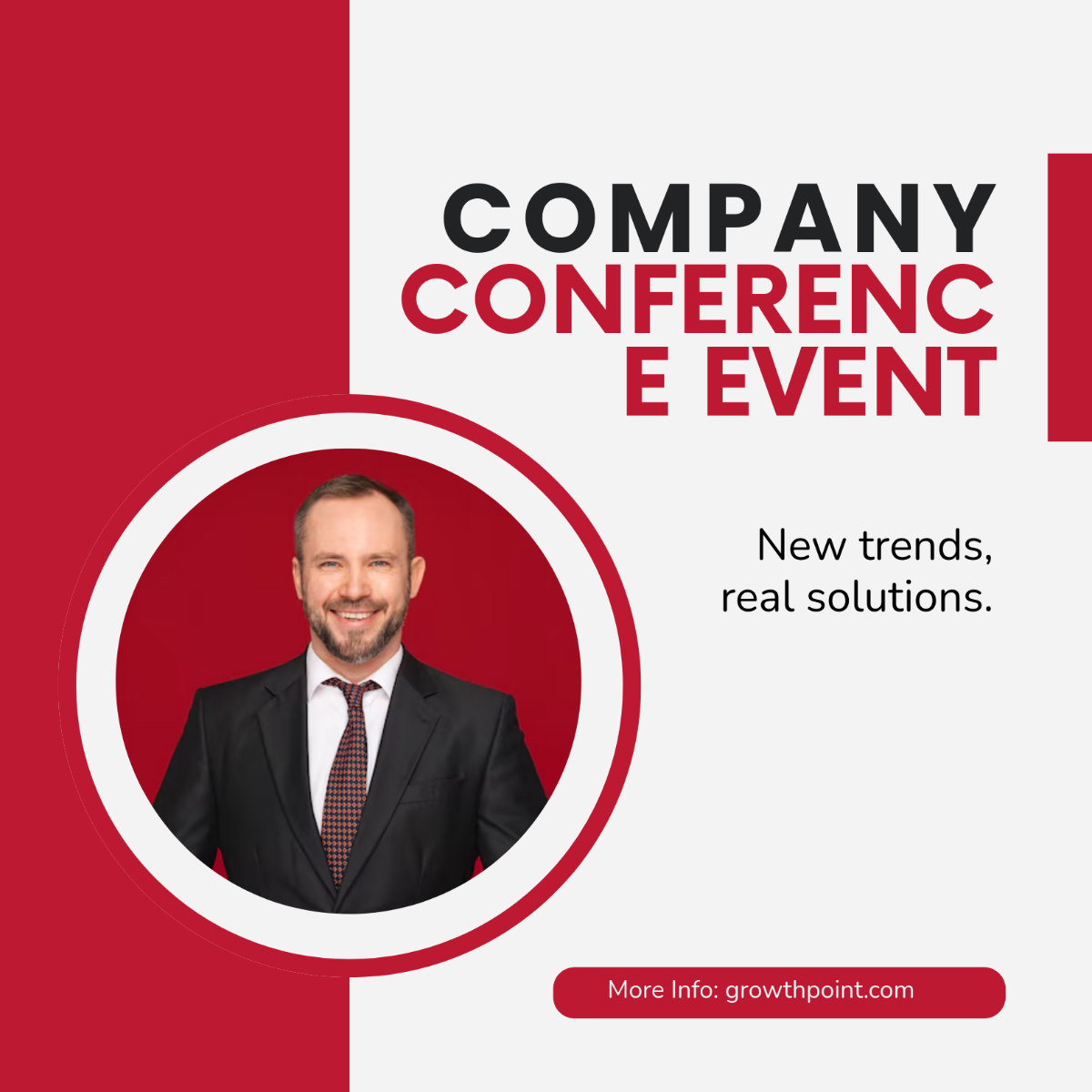 Free Company Conference Event LinkedIn Post Template