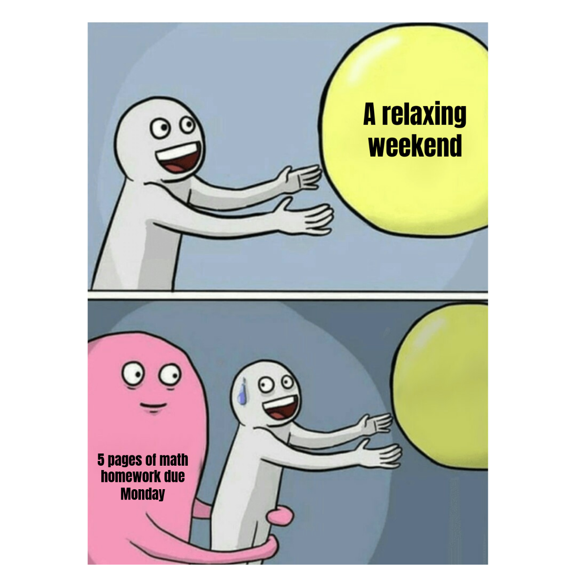 Free Creative Homework Back To School Meme Template