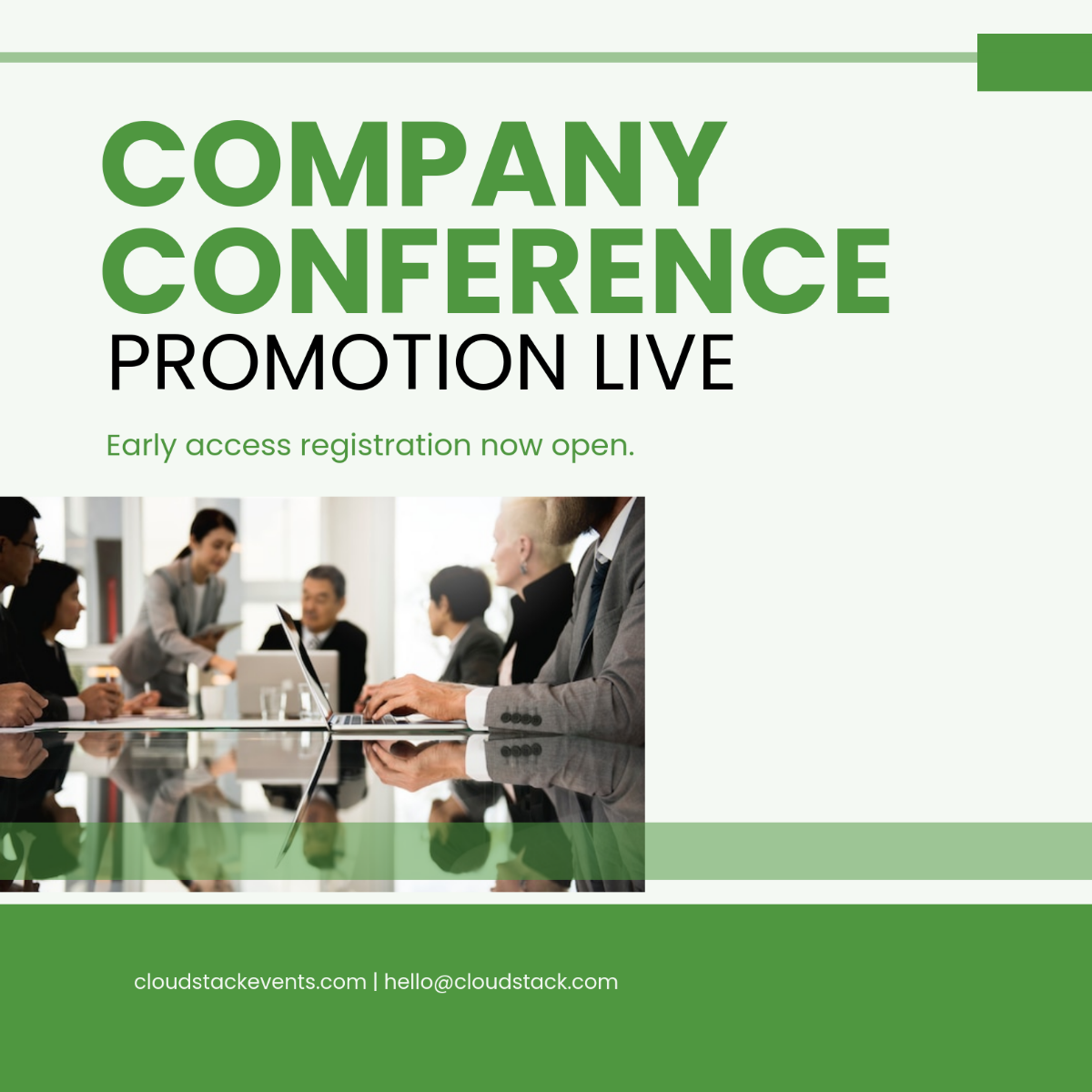 Free Company Conference Promotion LinkedIn Post Template