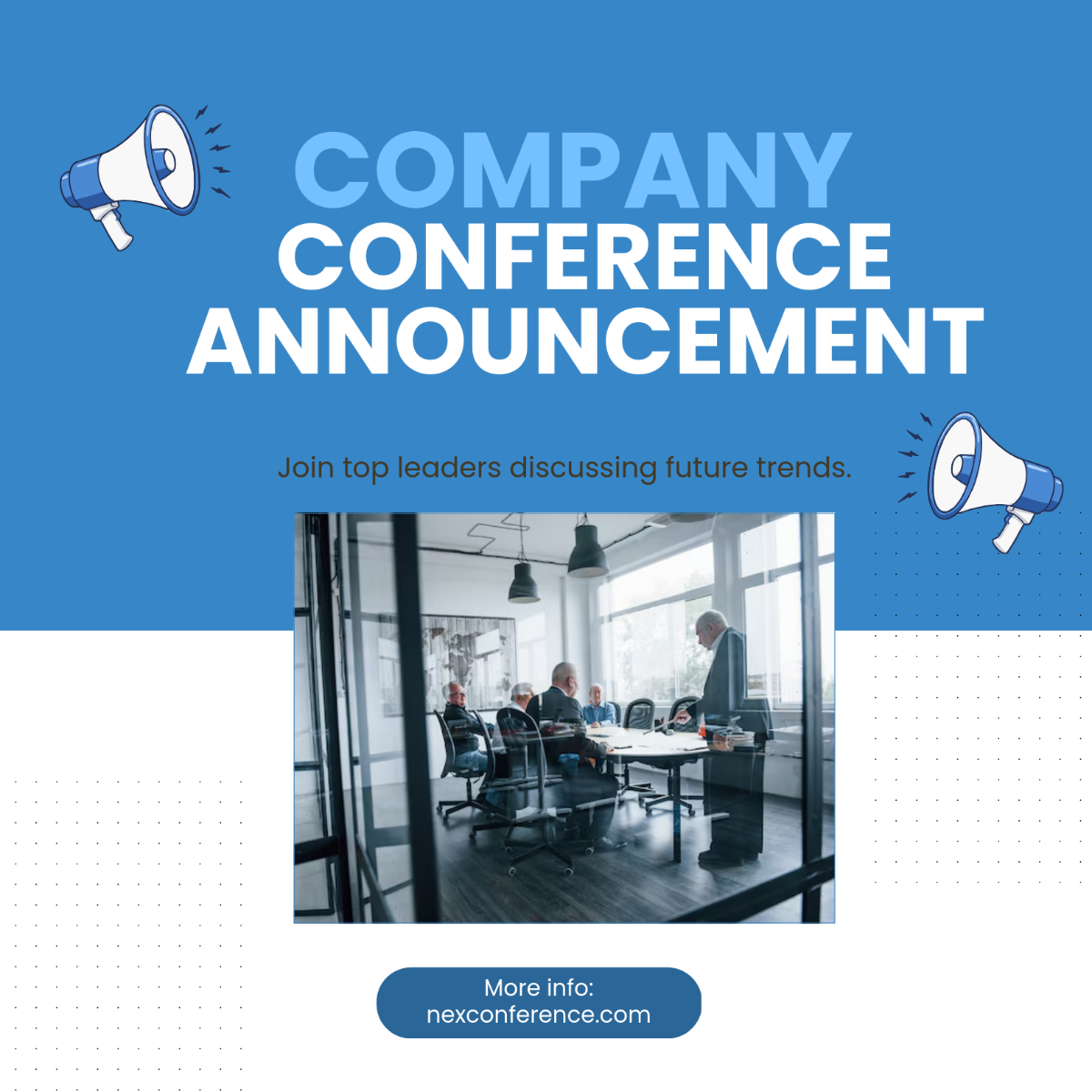 Free Company Conference Announcement LinkedIn Post Template