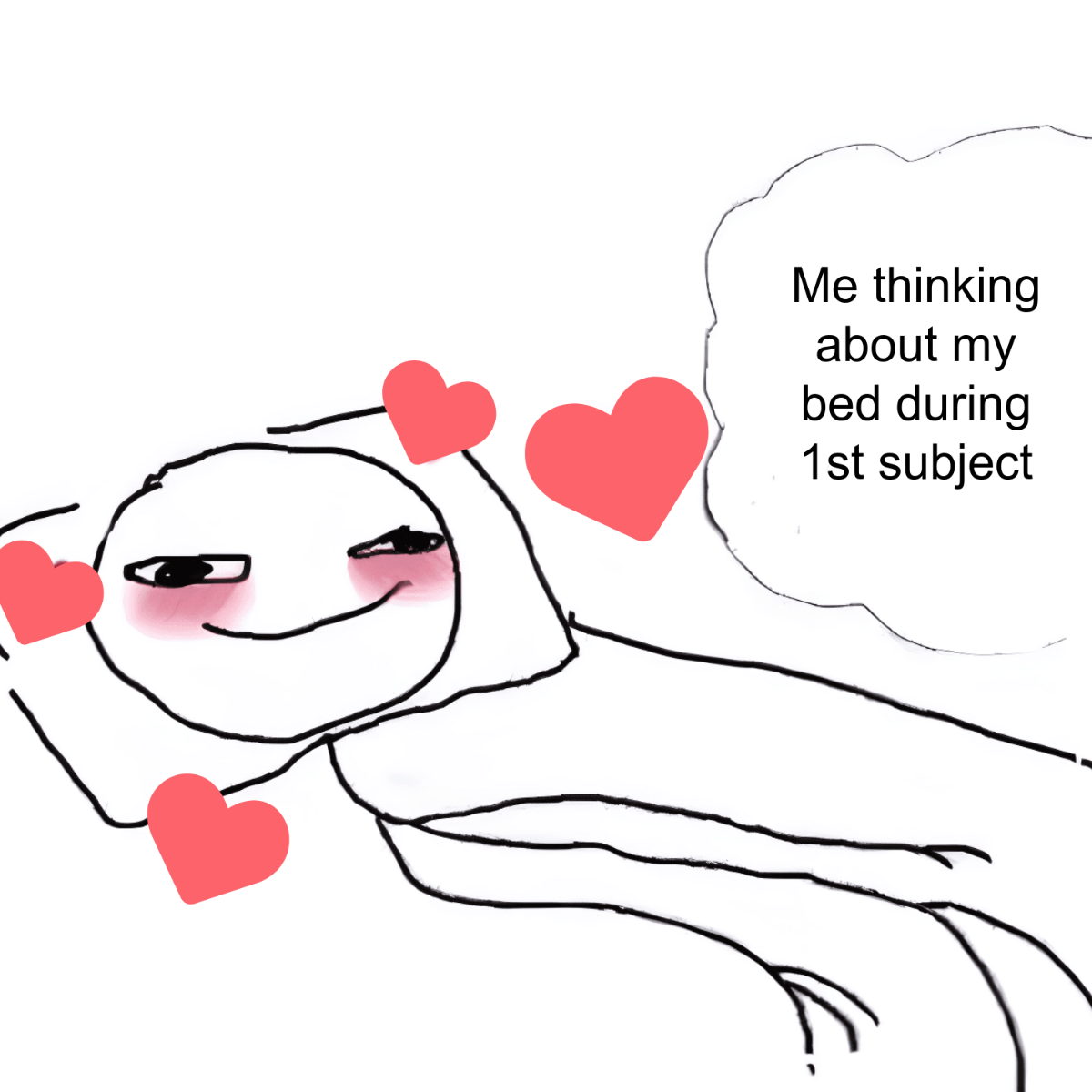 Free Red Love Back To School Meme Template