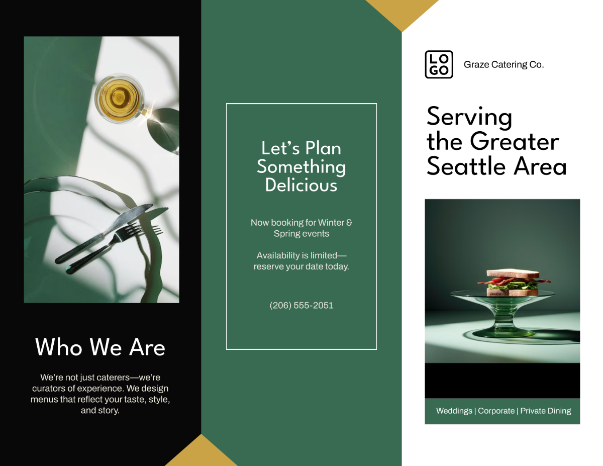 Free Food Catering Brochure Template