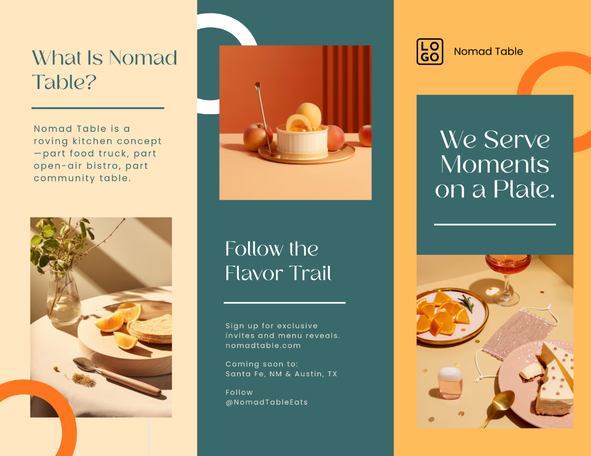 Free Creative Food Menu Brochure Template