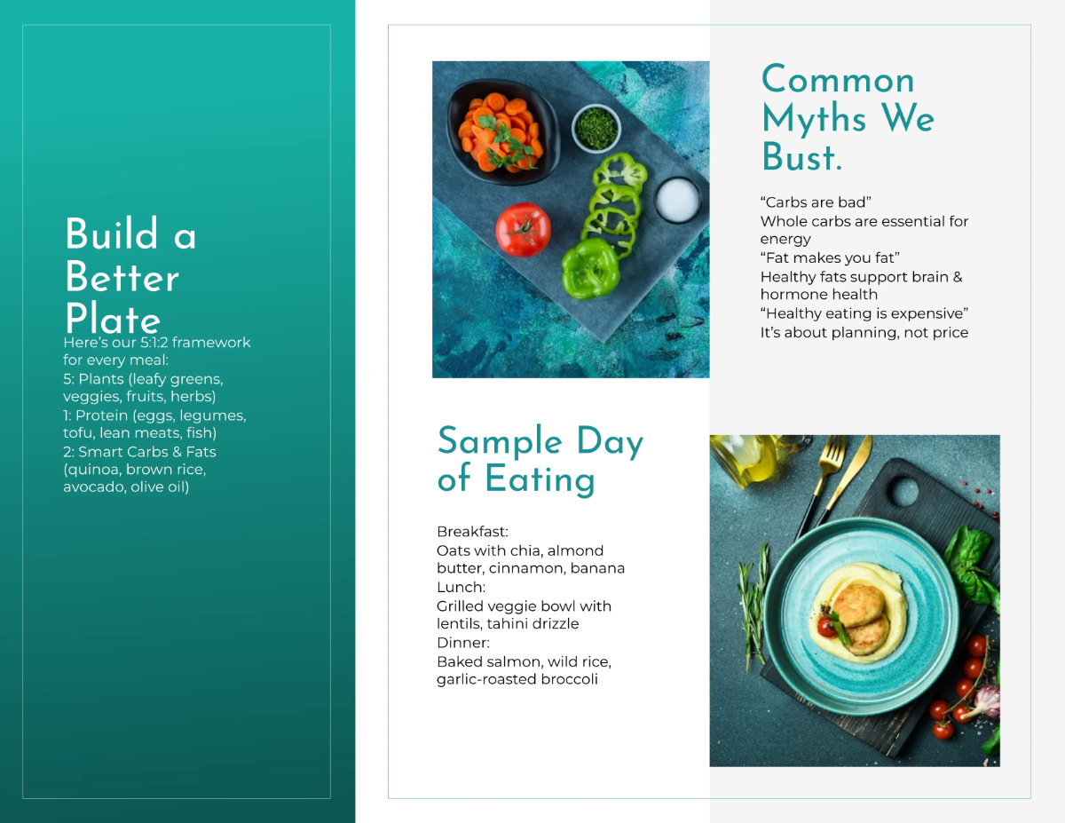 Free Food Nutrition Brochure Template to Edit Online