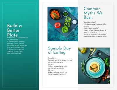 Free Food Nutrition Brochure Template to Edit Online