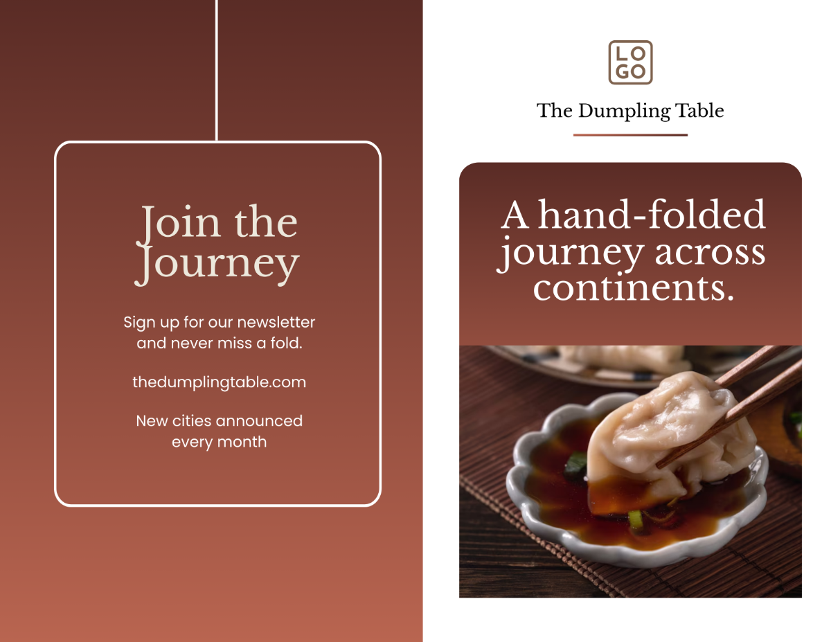 Free Food Bifold Brochure Template