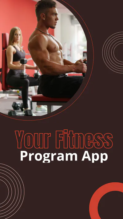 Free Fitness Program App Instagram Story Template to Edit Online