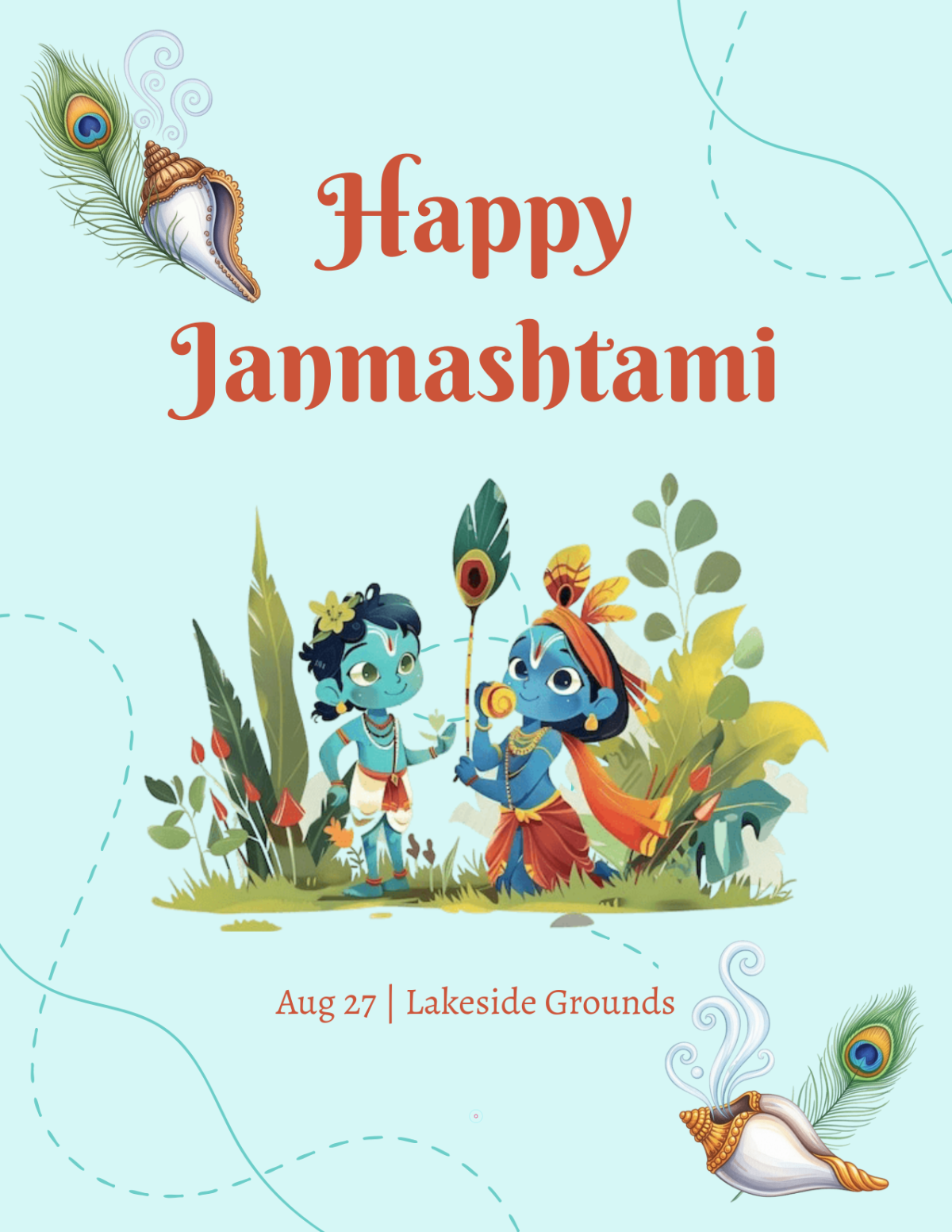 Free Janmashtami Flyer Template