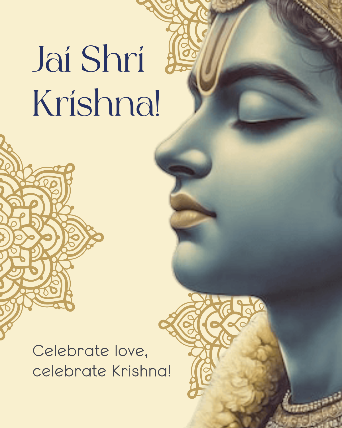 Free Janmashtami Instagram Post Template