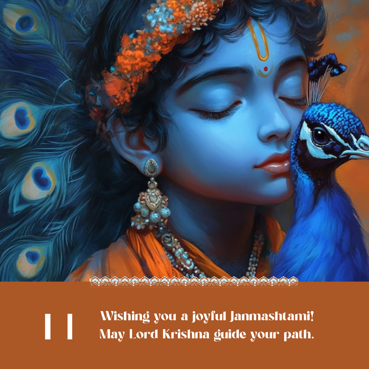 Free Janmashtami LinkedIn Post Template