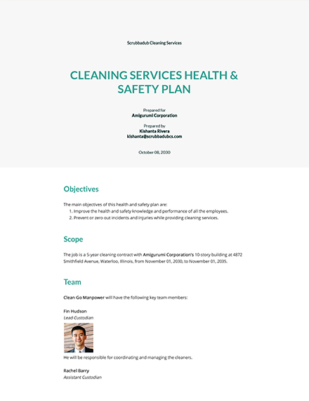 Construction Health and Safety Plan Template - Google Docs, Word, Apple ...