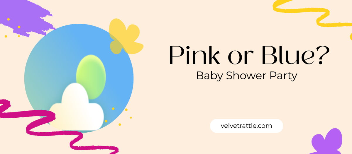 Free Colorful Baby Shower Party Facebook Cover Template to Edit Online