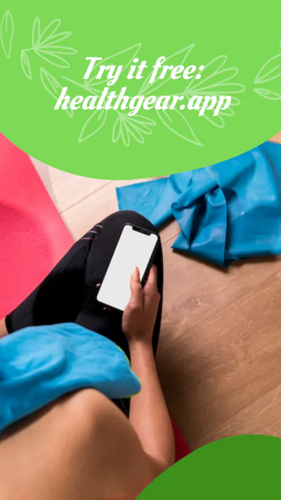Free Healthy Fitness Instagram Story Template to Edit Online